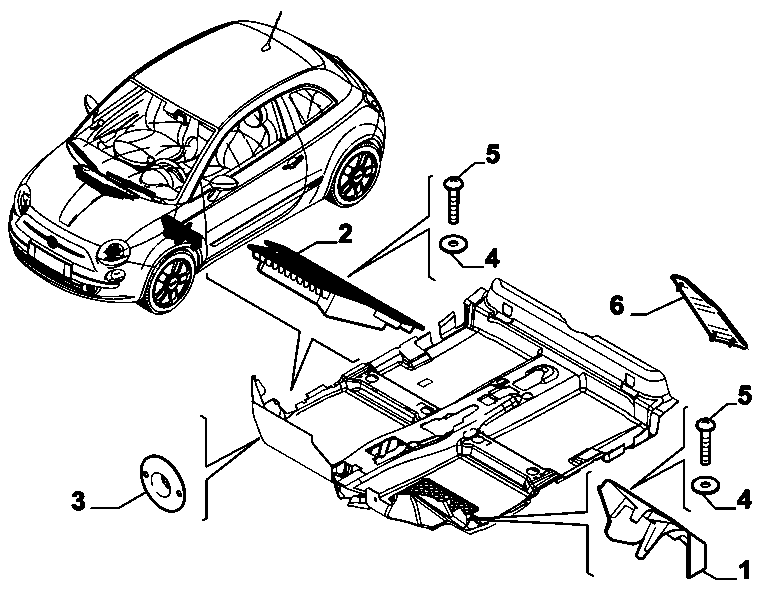 70521-030 PASSENGER COMPARTMENT MAT FASTENERS AND ACCESSORIES