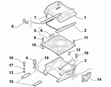 70605-020 DRIVER SIDE FRONT SEAT RAILS
