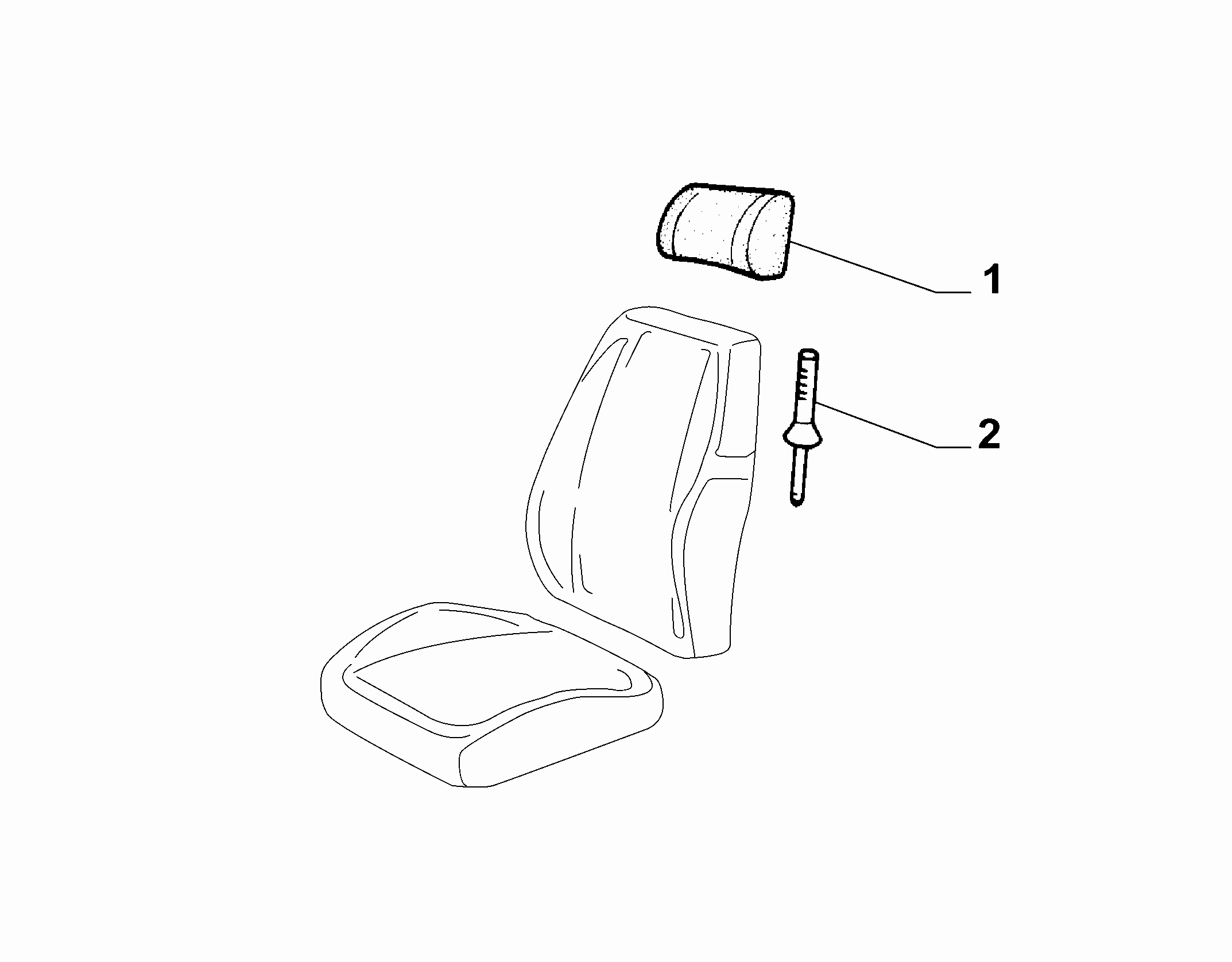 70601-070 FRONT SEAT HEADREST & ARMREST PADDING