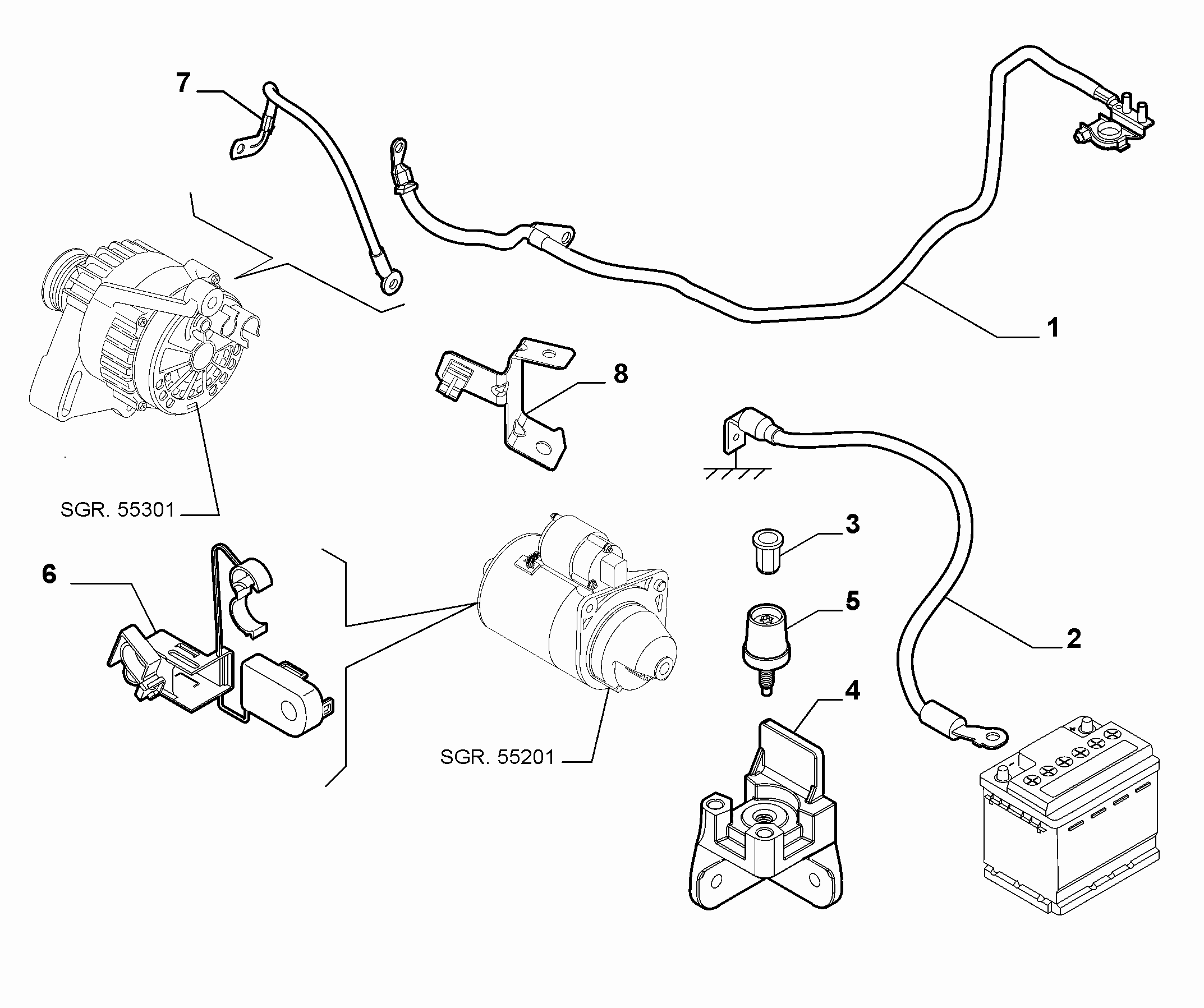 55300-040 BATTERY HARNESS