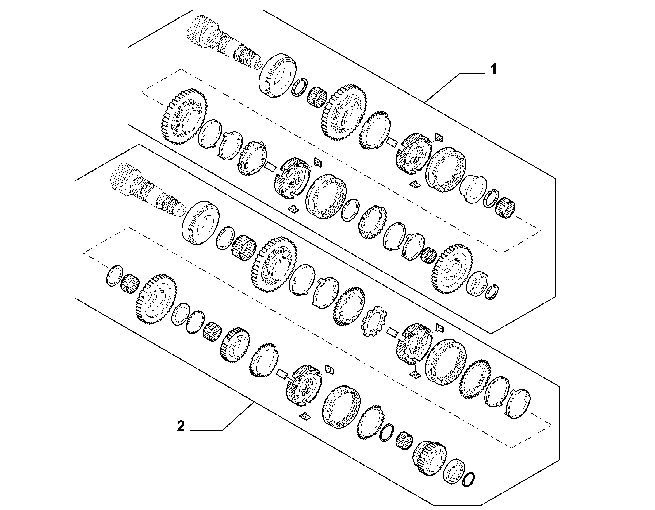 21215-033 SECONDARY UPPER AND LOWER SHAFT