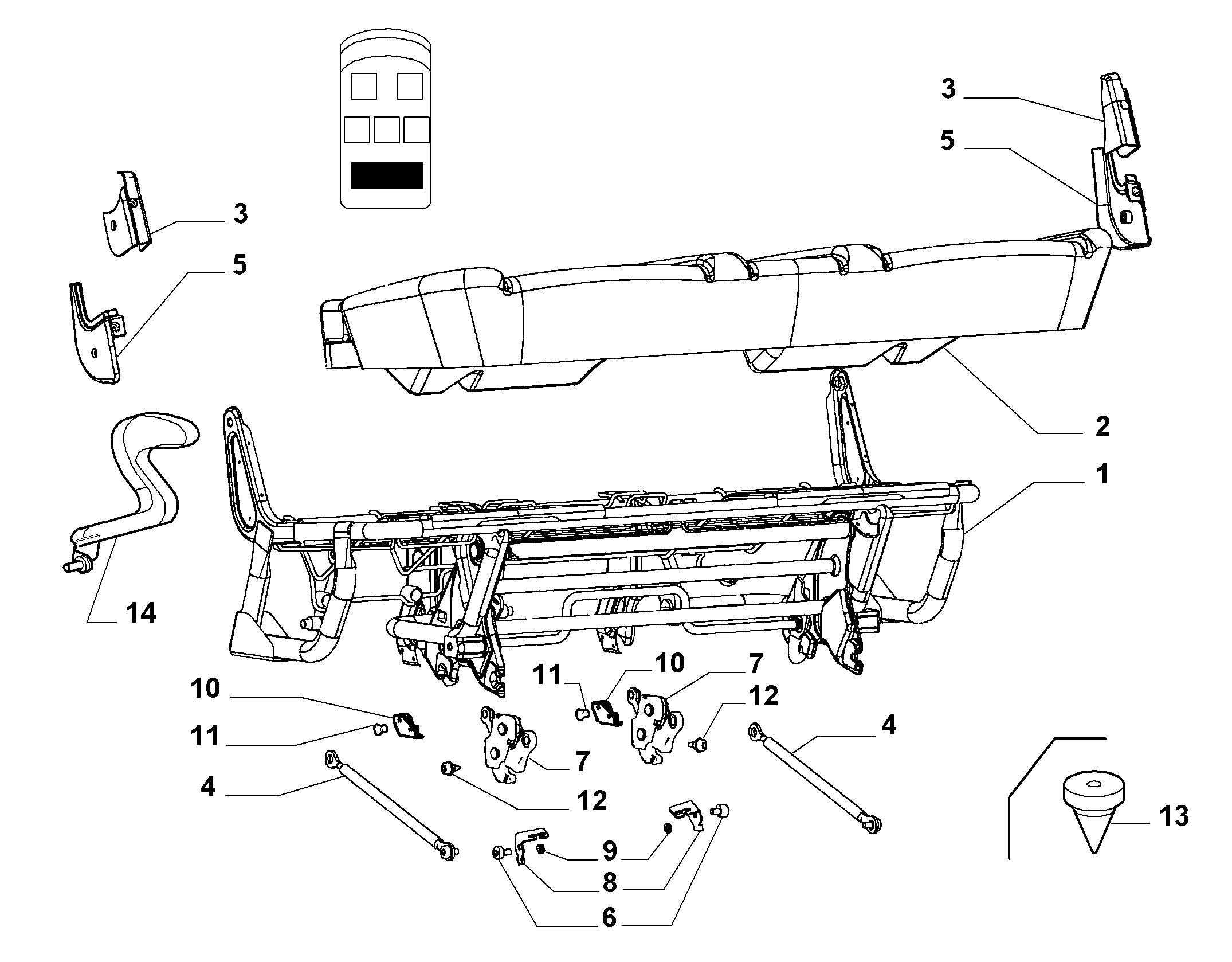 70613/02 REAR SEAT