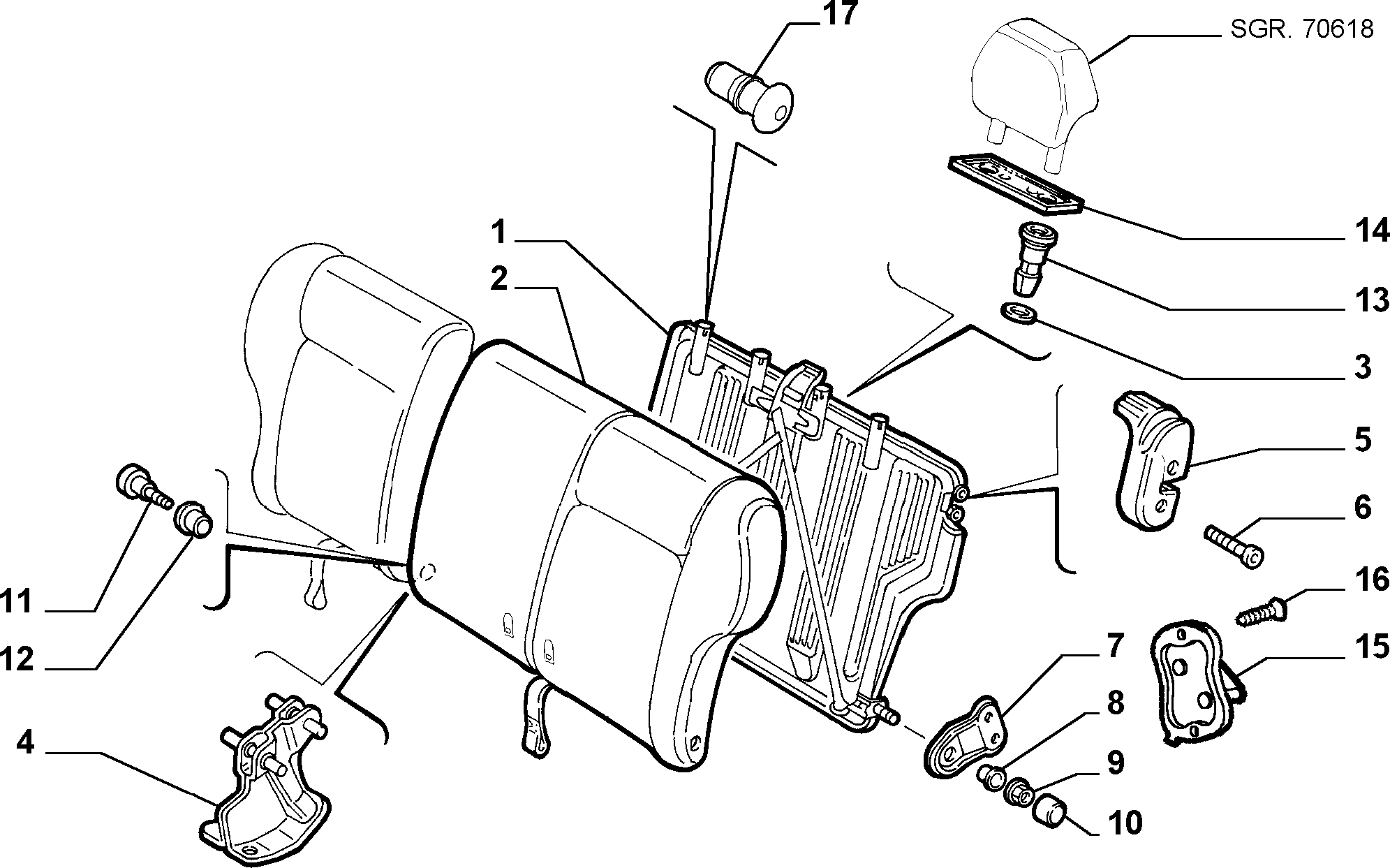 70613/01 REAR SEAT