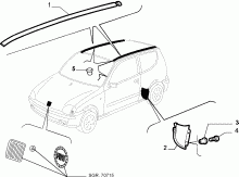 70712/00 НАРУЖНЫЕ НАКЛАДКИ И УПЛОТНИТЕЛИ