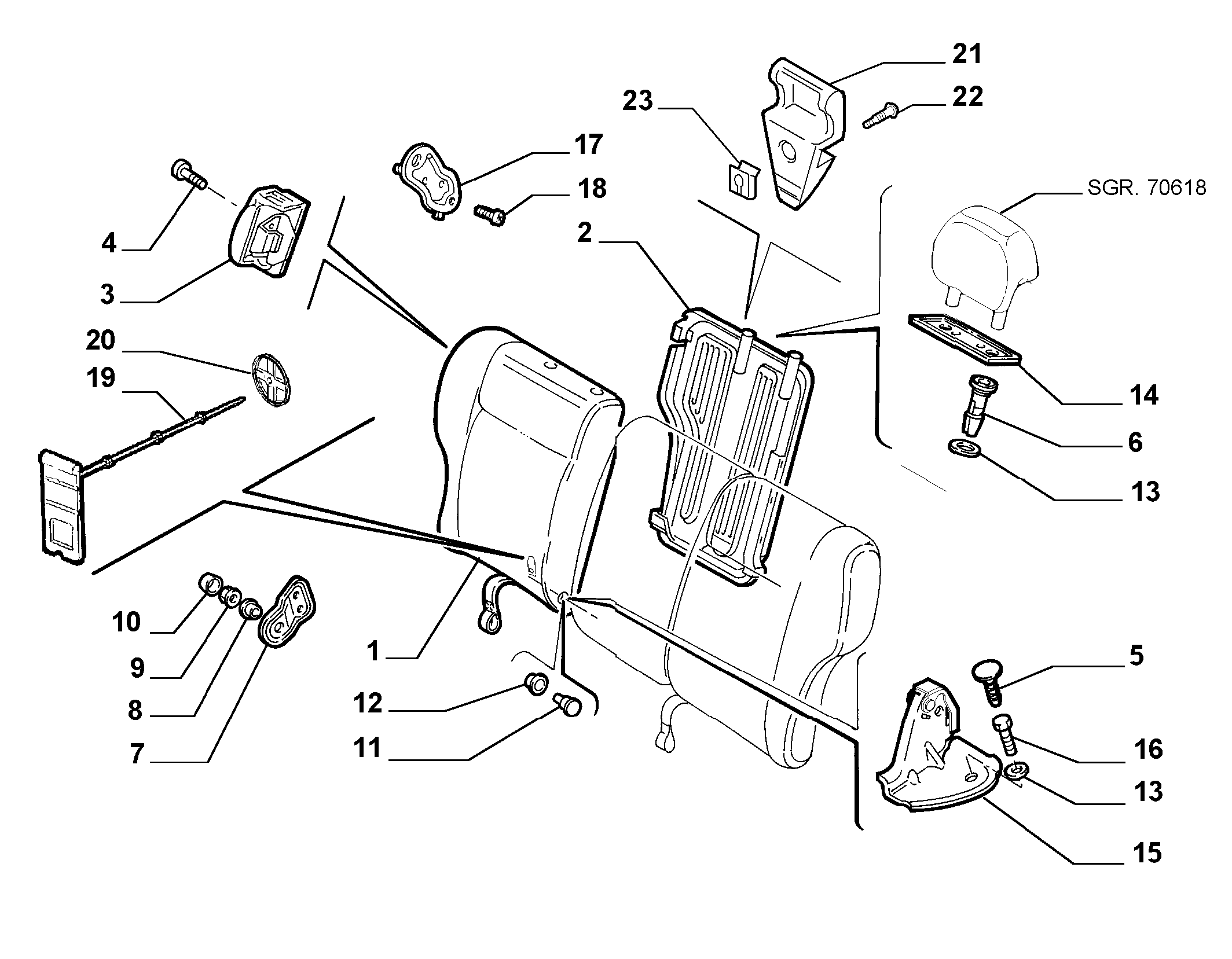 70613/01 REAR SEAT