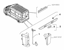 55401-040 REVERSE FOG TAIL LAMP