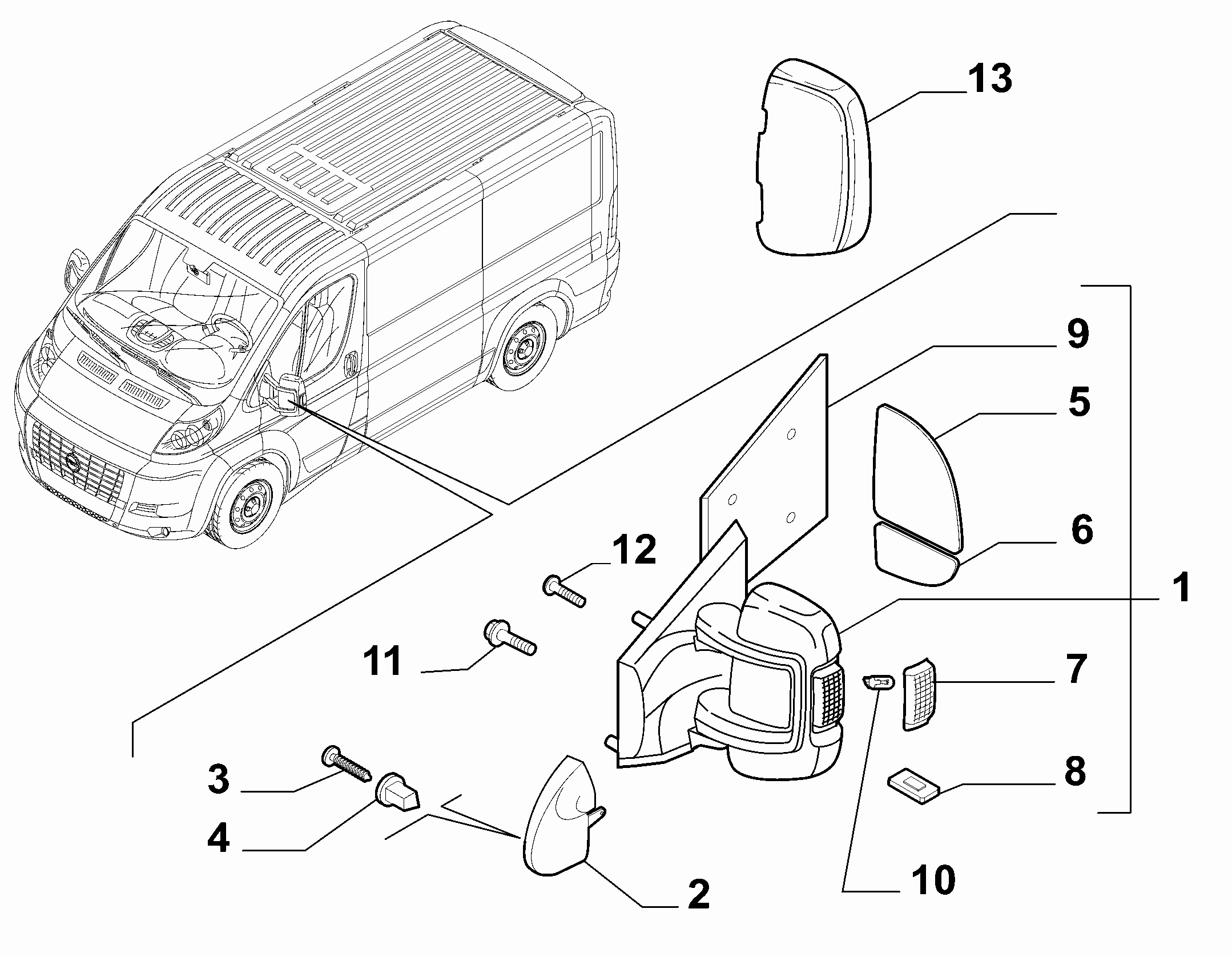 70740-020 WING MIRRORS