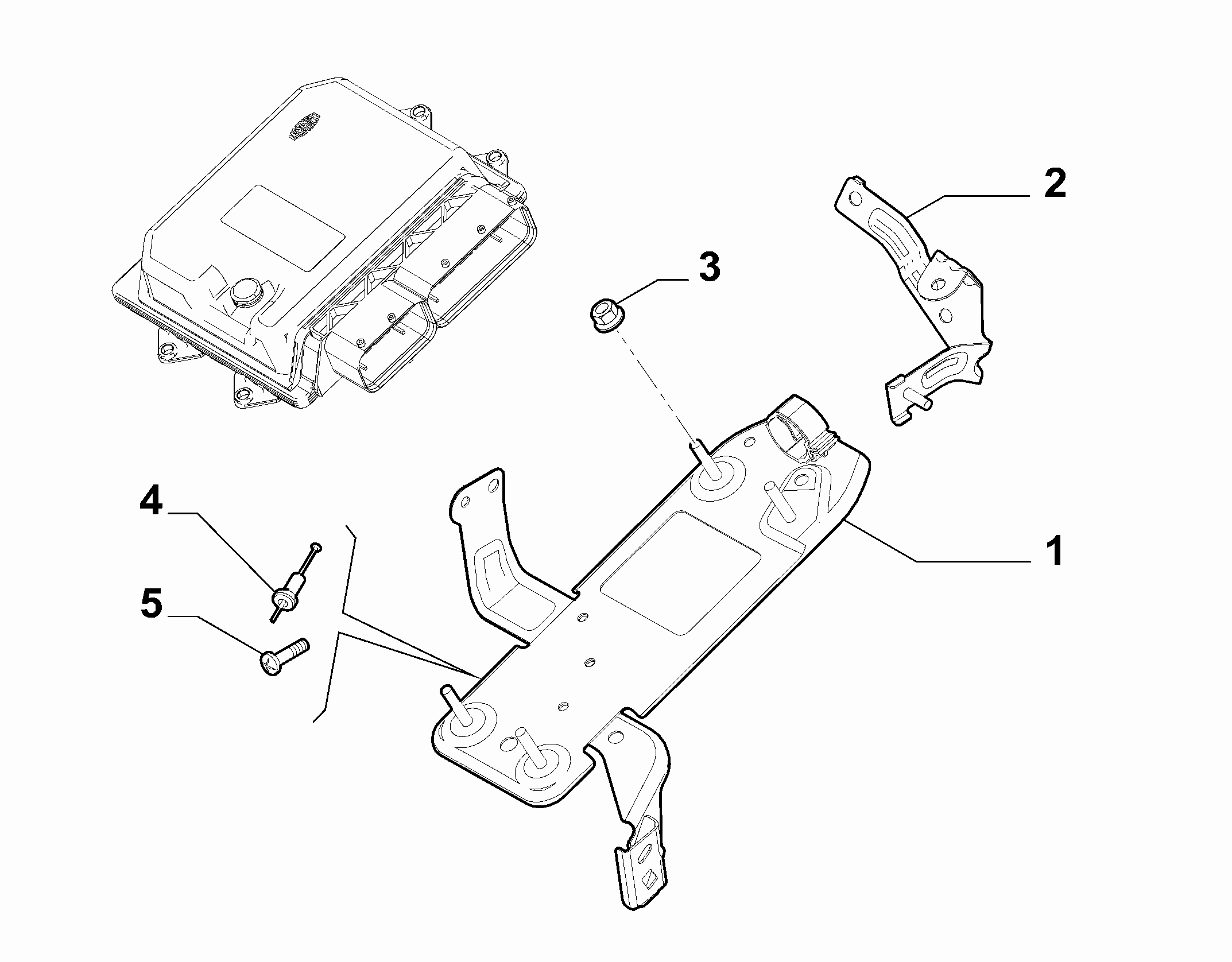 10225-020 INJECTION ECU AND ENGINE HARNESS FASTENERS