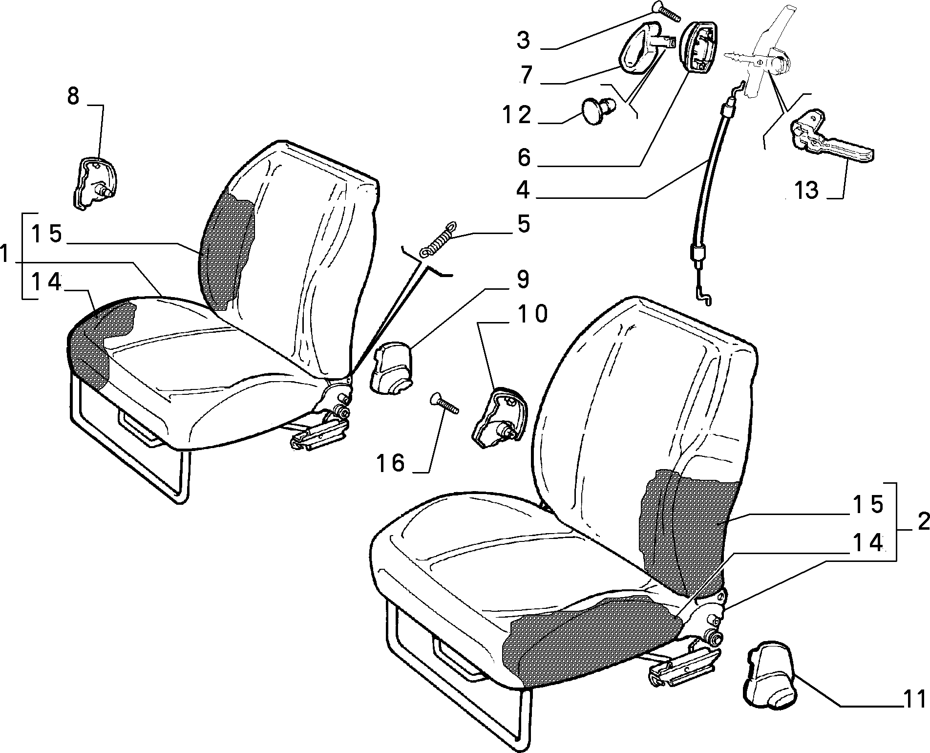 70601/00 ПЕРЕДНИЕ СИДЕНЬЯ