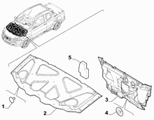 70522-010 BONNET AND ENGINE PADDING AND INSULATION