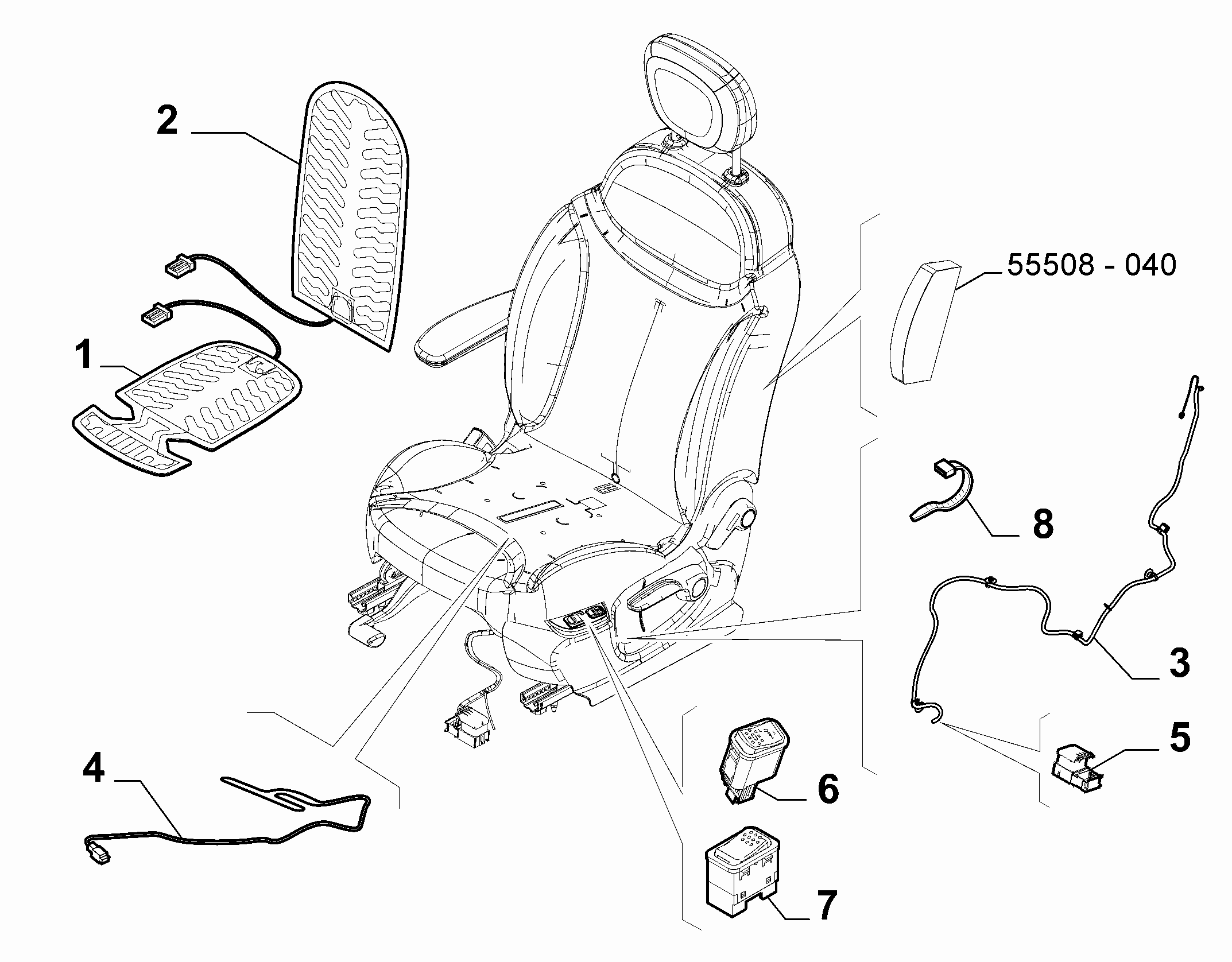 70601-040 ELECTRIC FRONT SEAT DEVICES