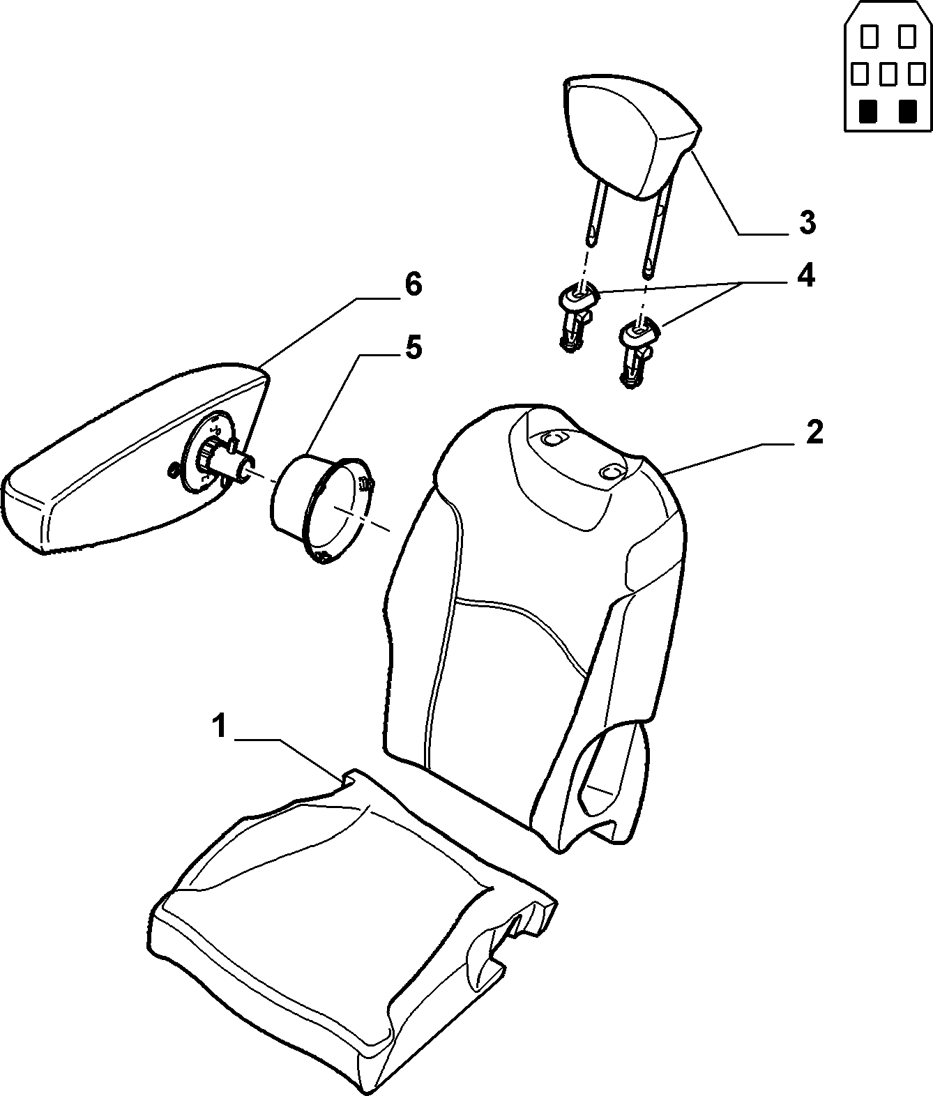 70615/03 REAR SEAT LINING