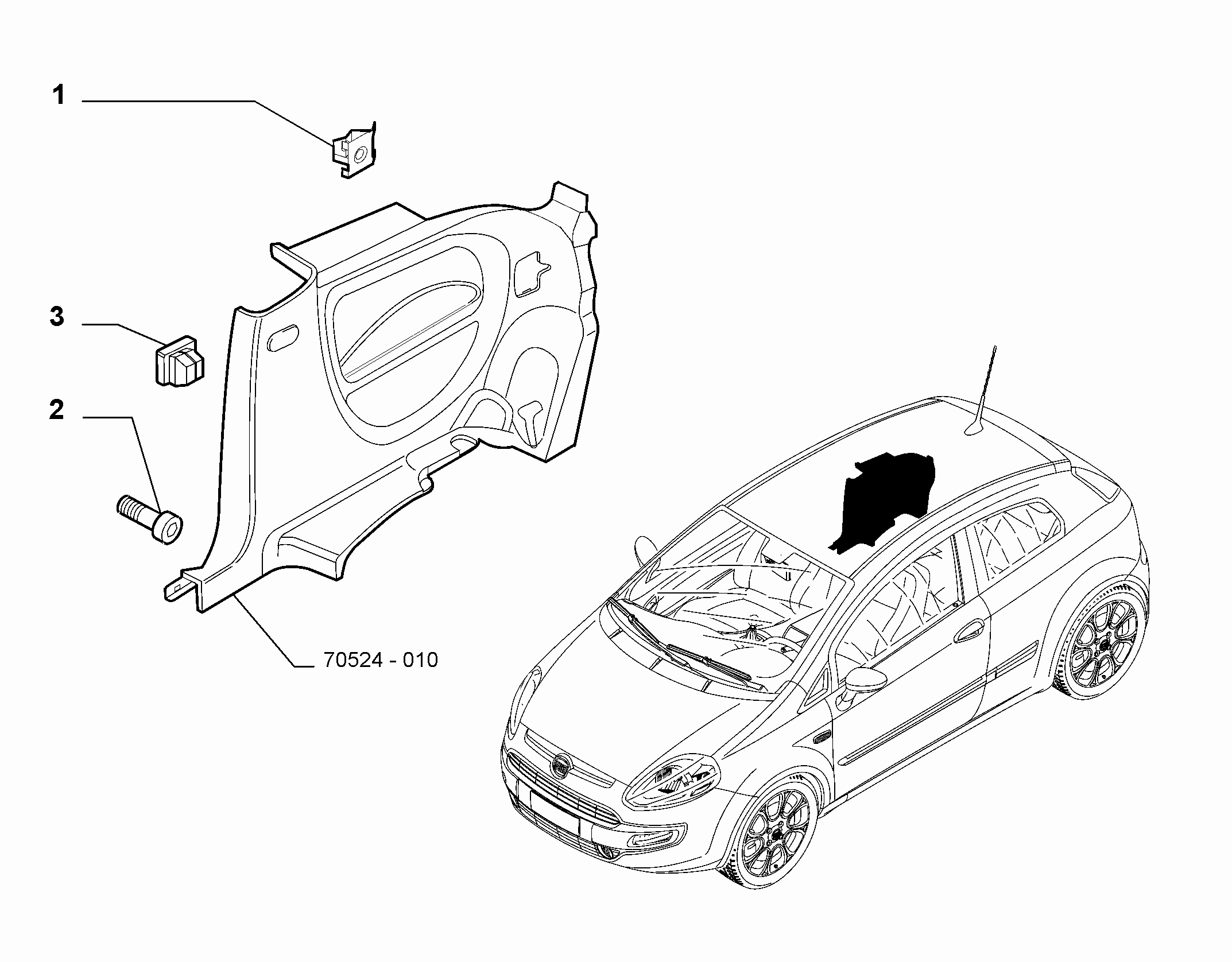 70524-020 REAR SIDE COVERING CLAMPS