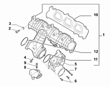 10255-010 INTAKE MANIFOLD AND BUTTERFLY CLIPS