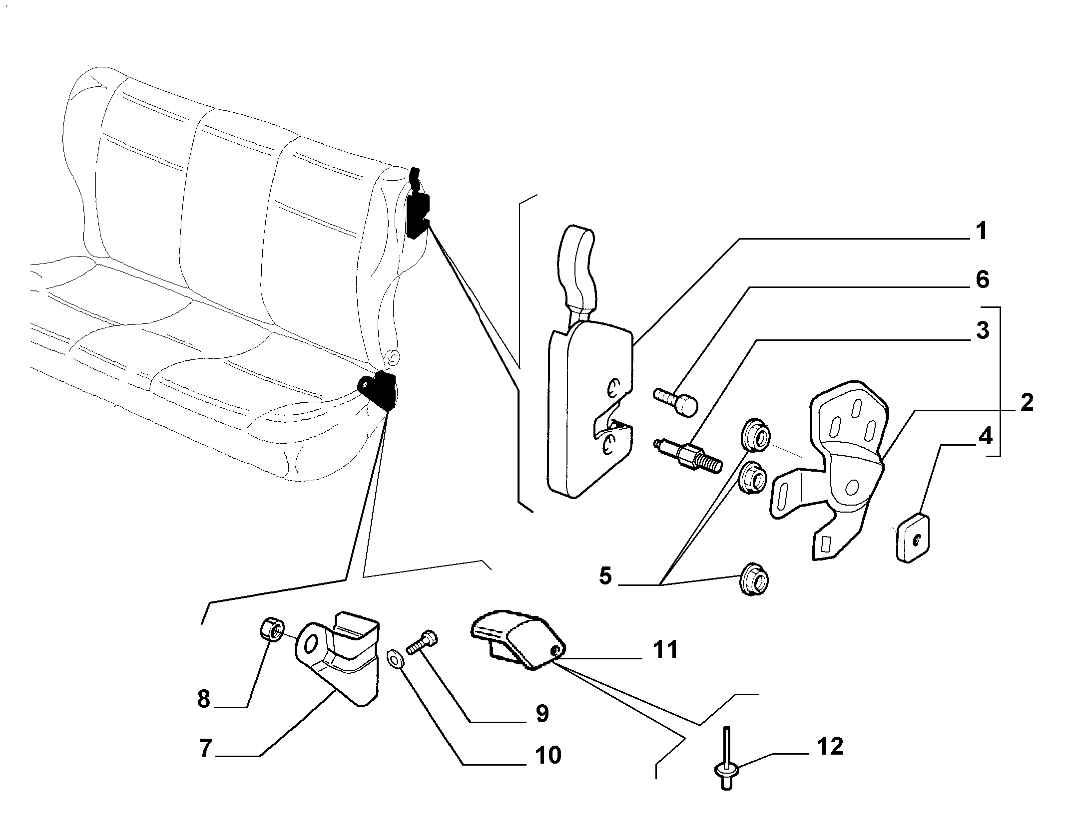 70613/00 REAR SEAT