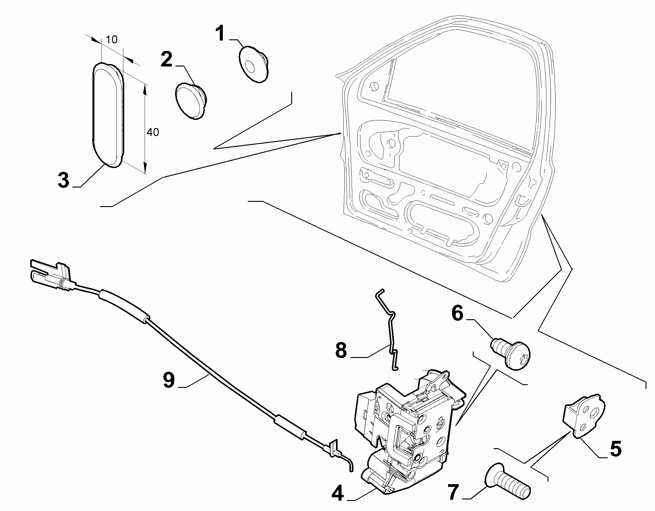 70129-050 FRONT DOOR LOCK