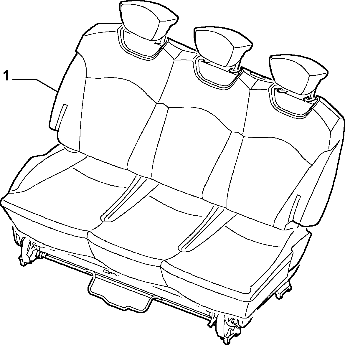 70613/00 REAR SEAT 