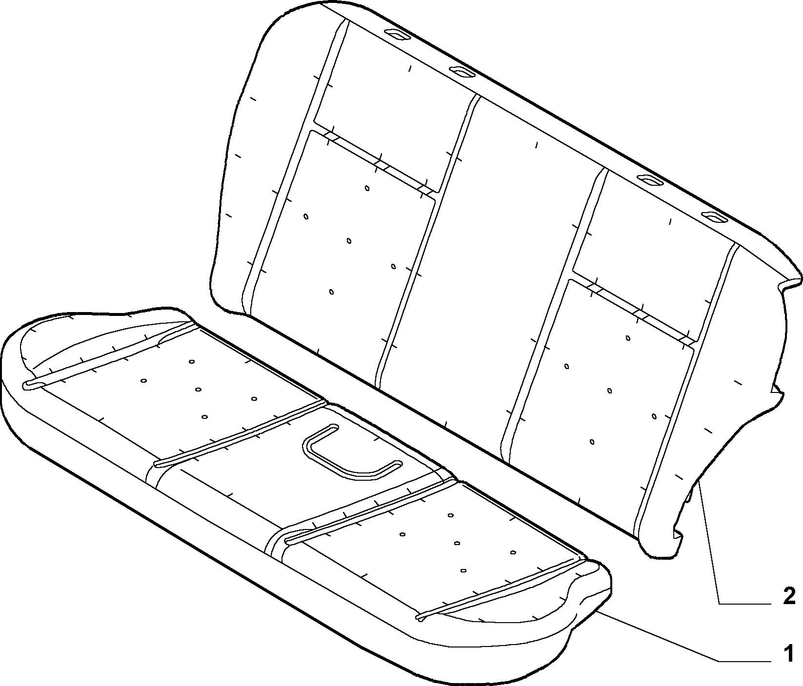 70613/00 REAR SEAT 
