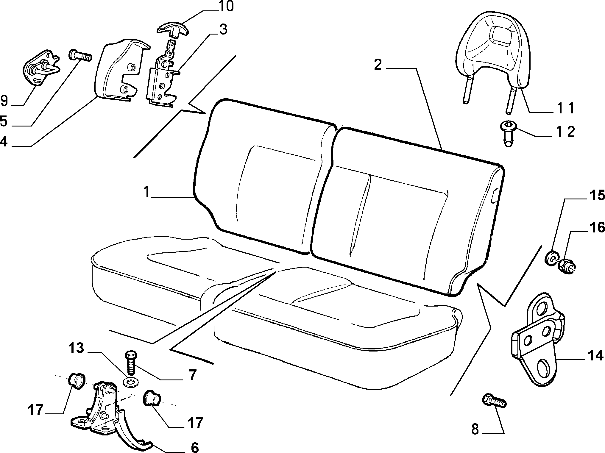 70613/05 REAR SEAT