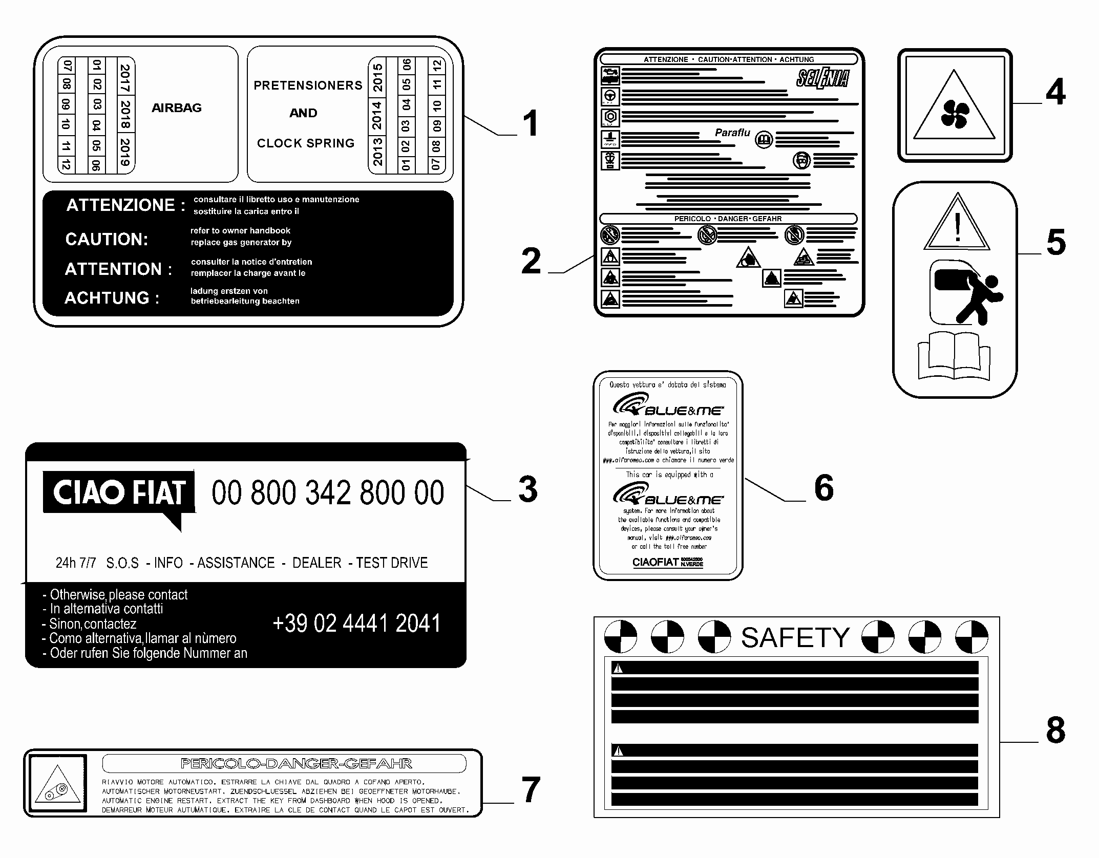 70750-010 ПРЕДУПР. ТАБЛИЧКИ И ИНСТРУКЦИИ 