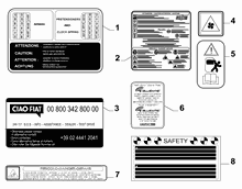 70750-010 ПРЕДУПР. ТАБЛИЧКИ И ИНСТРУКЦИИ 
