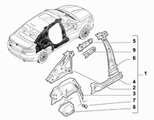 70004-010 REAR SIDE FRAME STRUCTURE