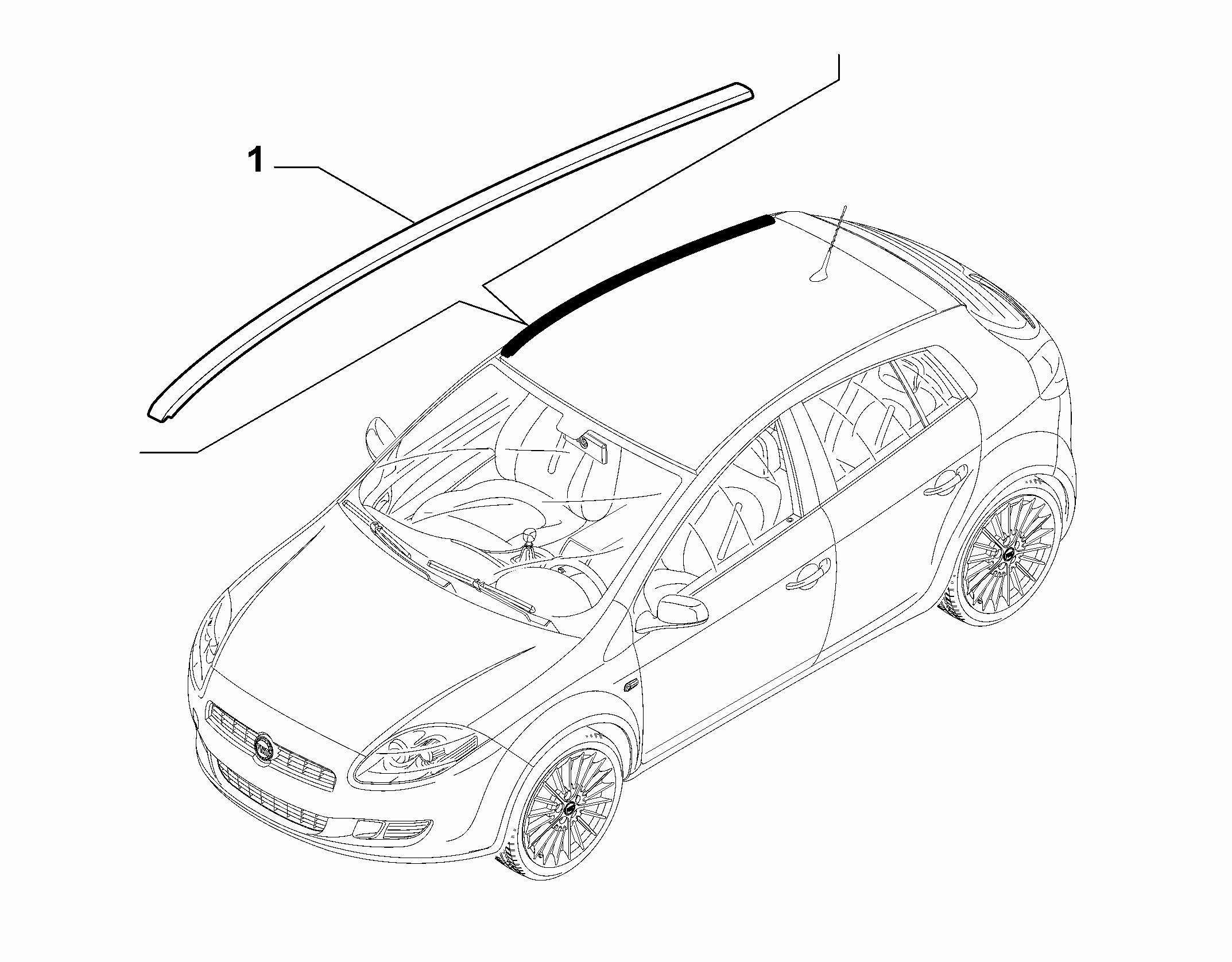 70712-030 OUTER MOULDINGS, ROOF AREA
