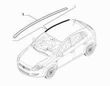 70712-030 OUTER MOULDINGS, ROOF AREA