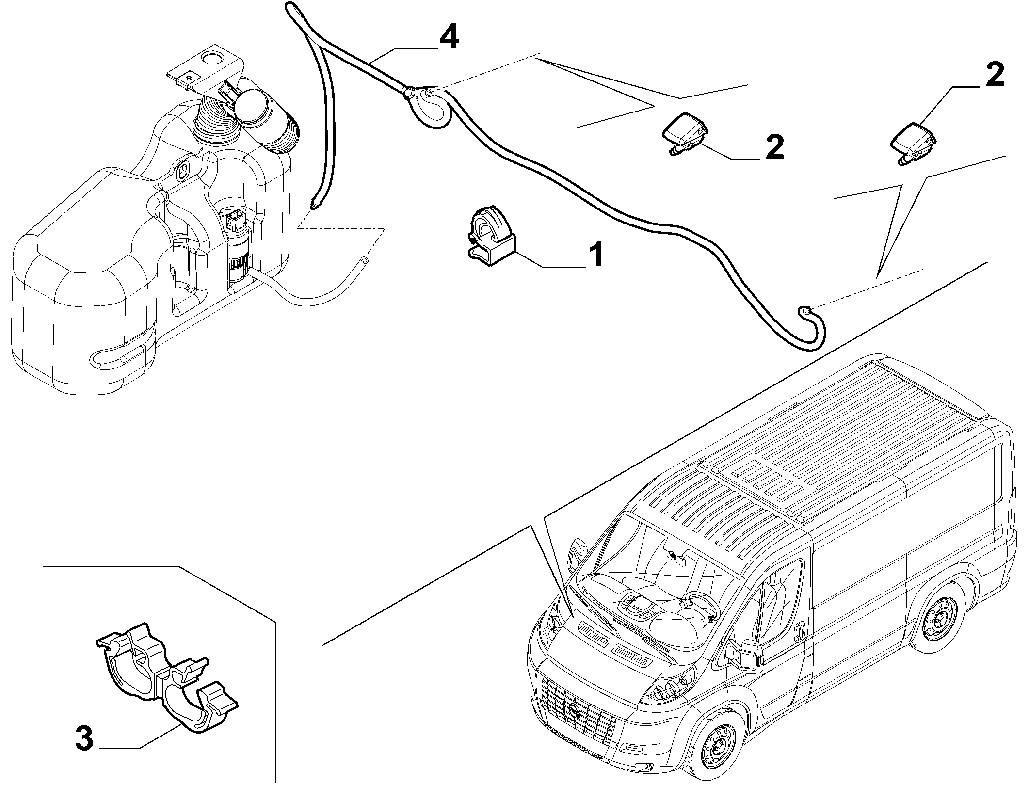 55514-040 FRONT AND REAR WIPER TUBING