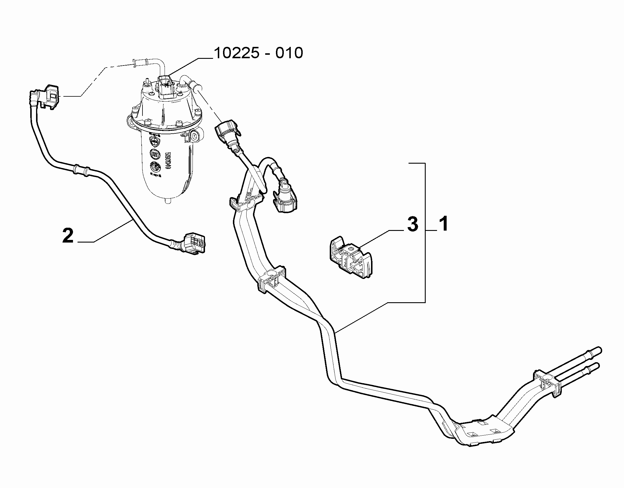 10201-030 ENGINE WELL FUEL PIPES