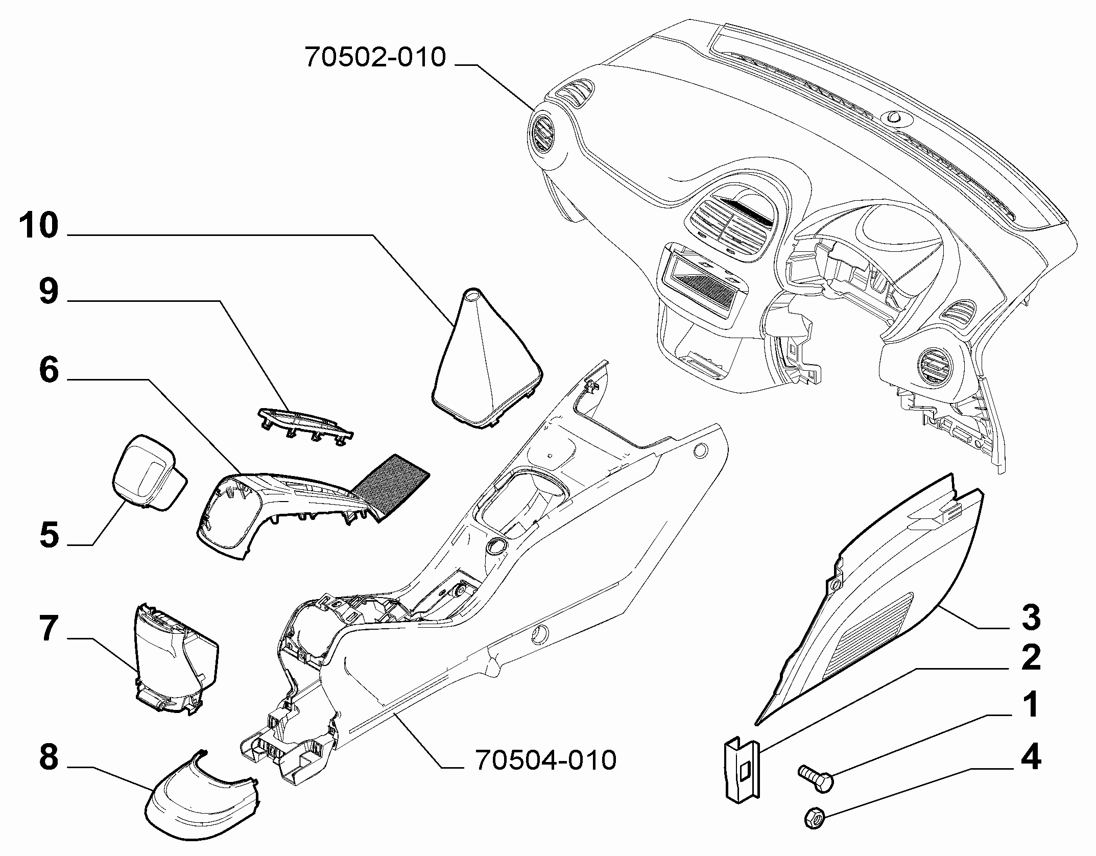 70504-040 COVERS  -  BEZELS - AIR DIFFUSER