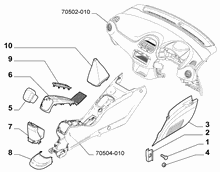 70504-040 COVERS  -  BEZELS - AIR DIFFUSER