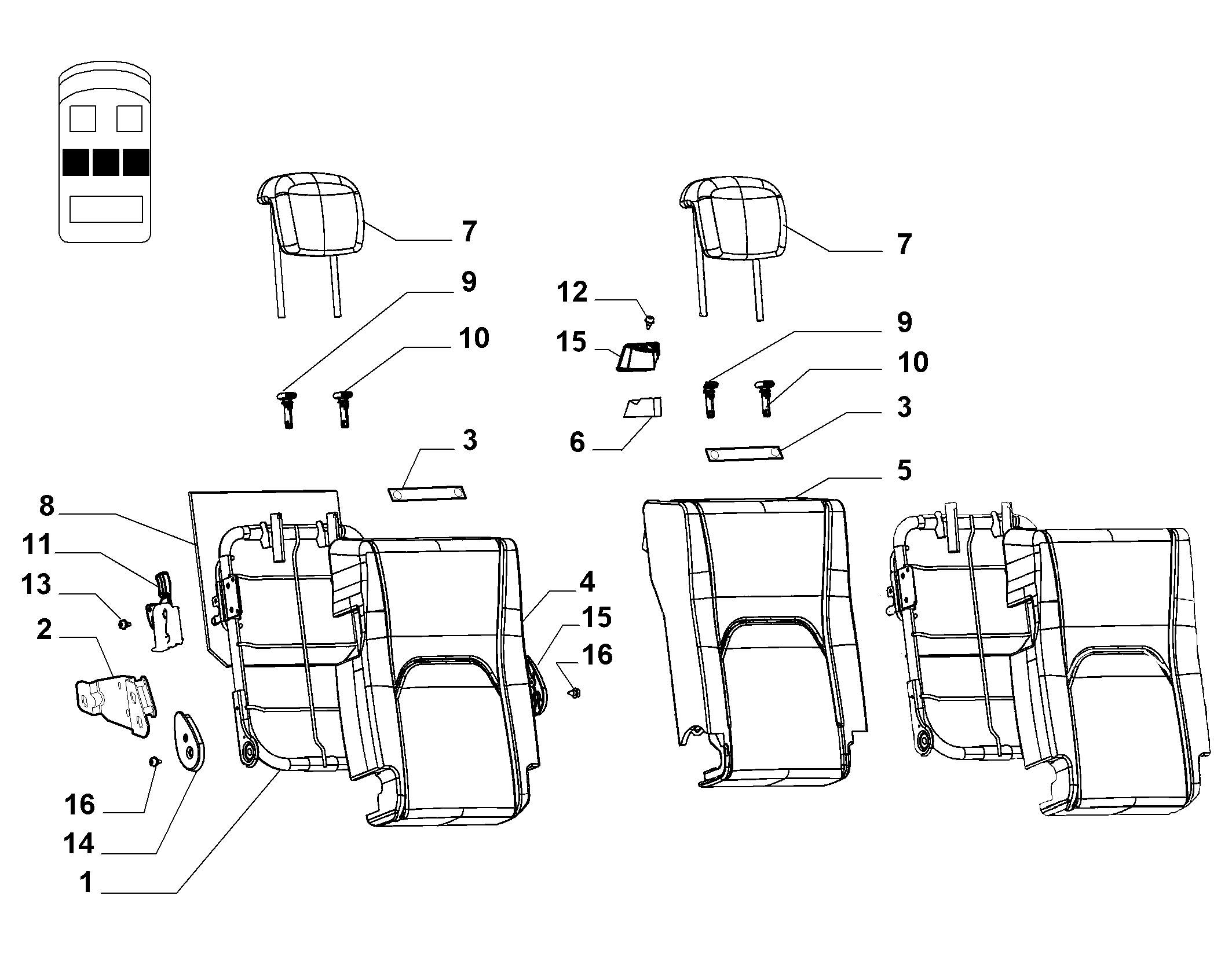 70613/02 REAR SEAT