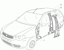 70003/00 КУЗОВ, РАМЫ (ЦЕНТРАЛЬНАЯ ЧАСТЬ) 