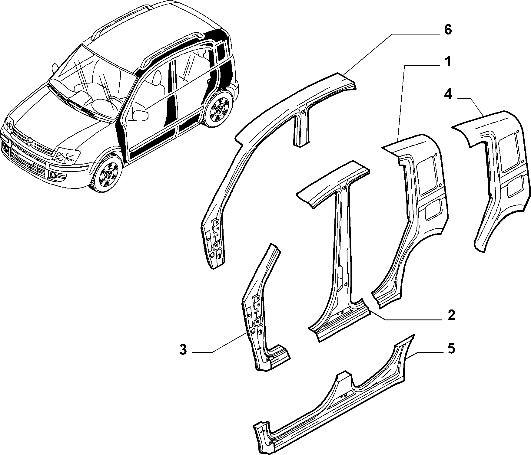 70019-020 REAR AND FRONT BEVELED SIDE FRAME