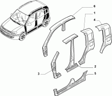 70019-020 REAR AND FRONT BEVELED SIDE FRAME