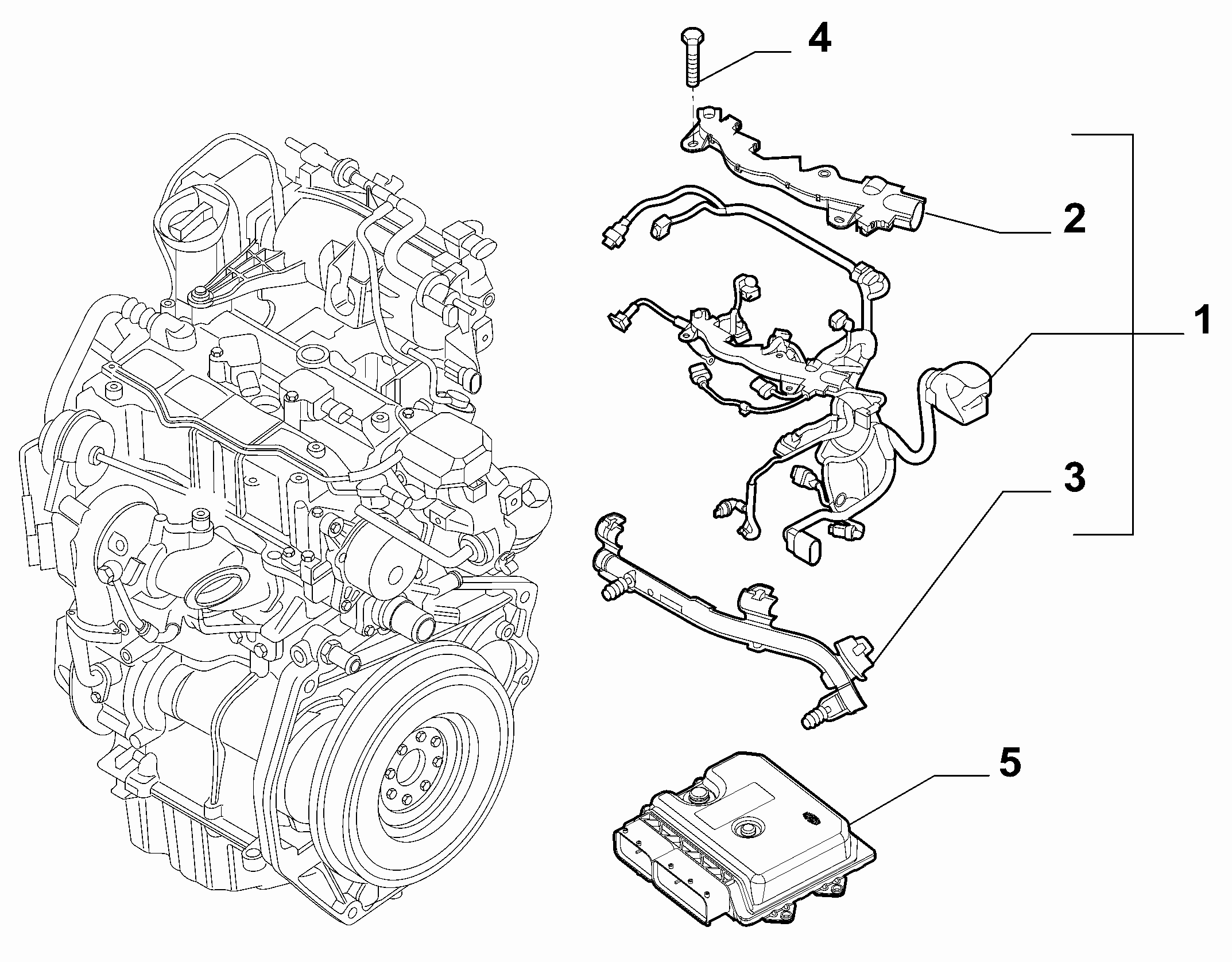 10226-045 ENGINE CABLES AND ECU ASSY (CC0.9)