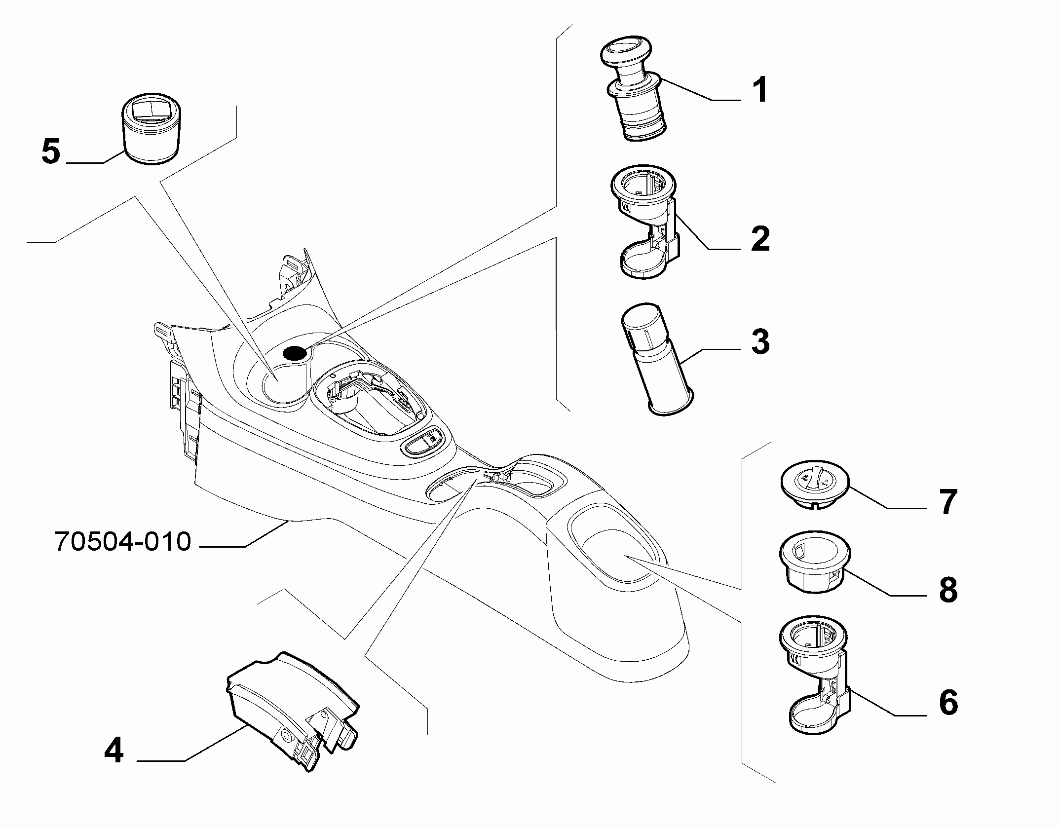 70504-030 ASHTRAY AND ACCESSORIES