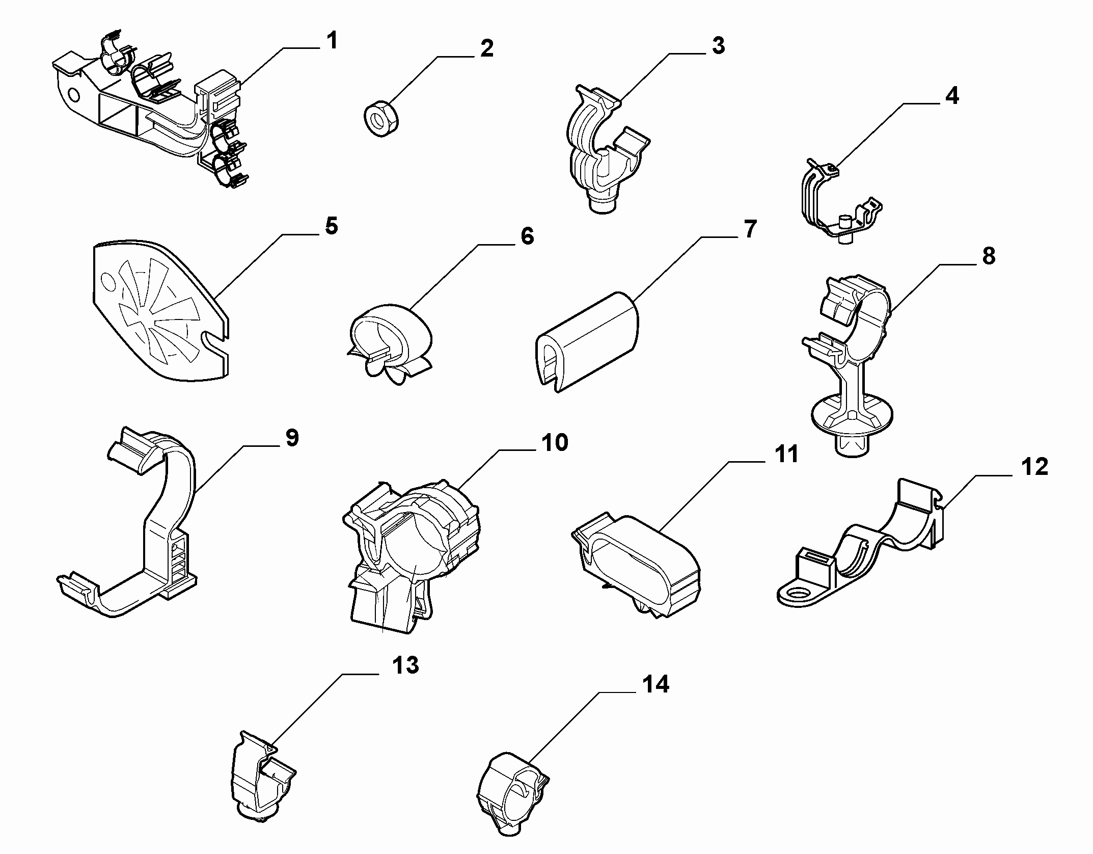 55527-010 CABLE SET FIXINGS