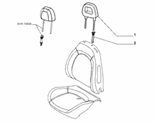 70601-070 FRONT SEAT HEADREST & ARMREST PADDING
