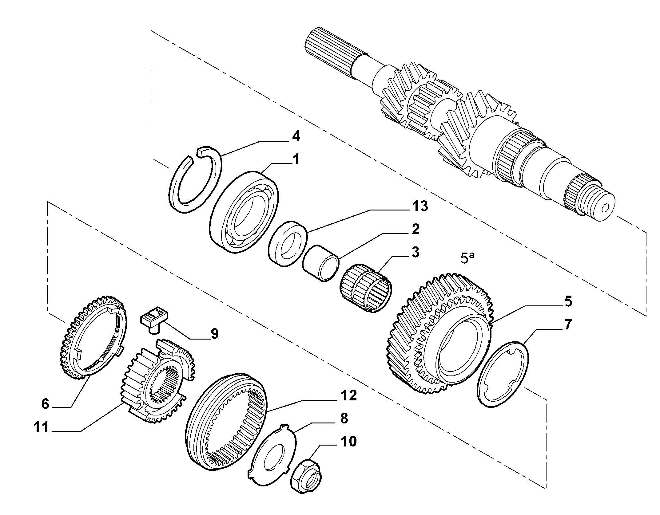 21215-025 ALTERNATIVE MANIFOLD GEAR SHAFT