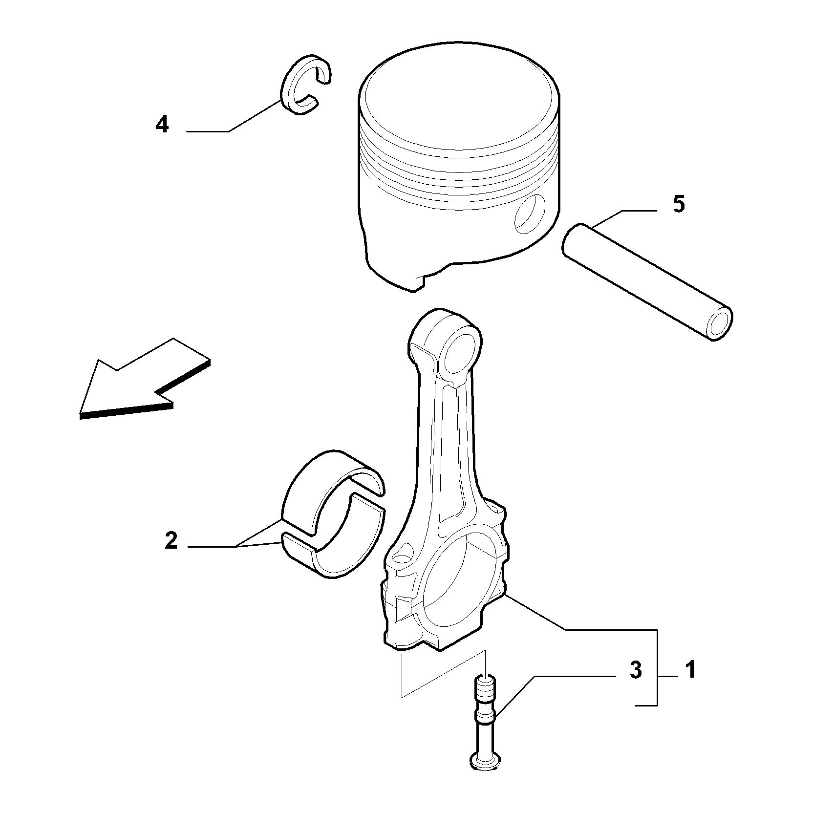 10105-010 COUPLING RODS AND HALF BEARINGS