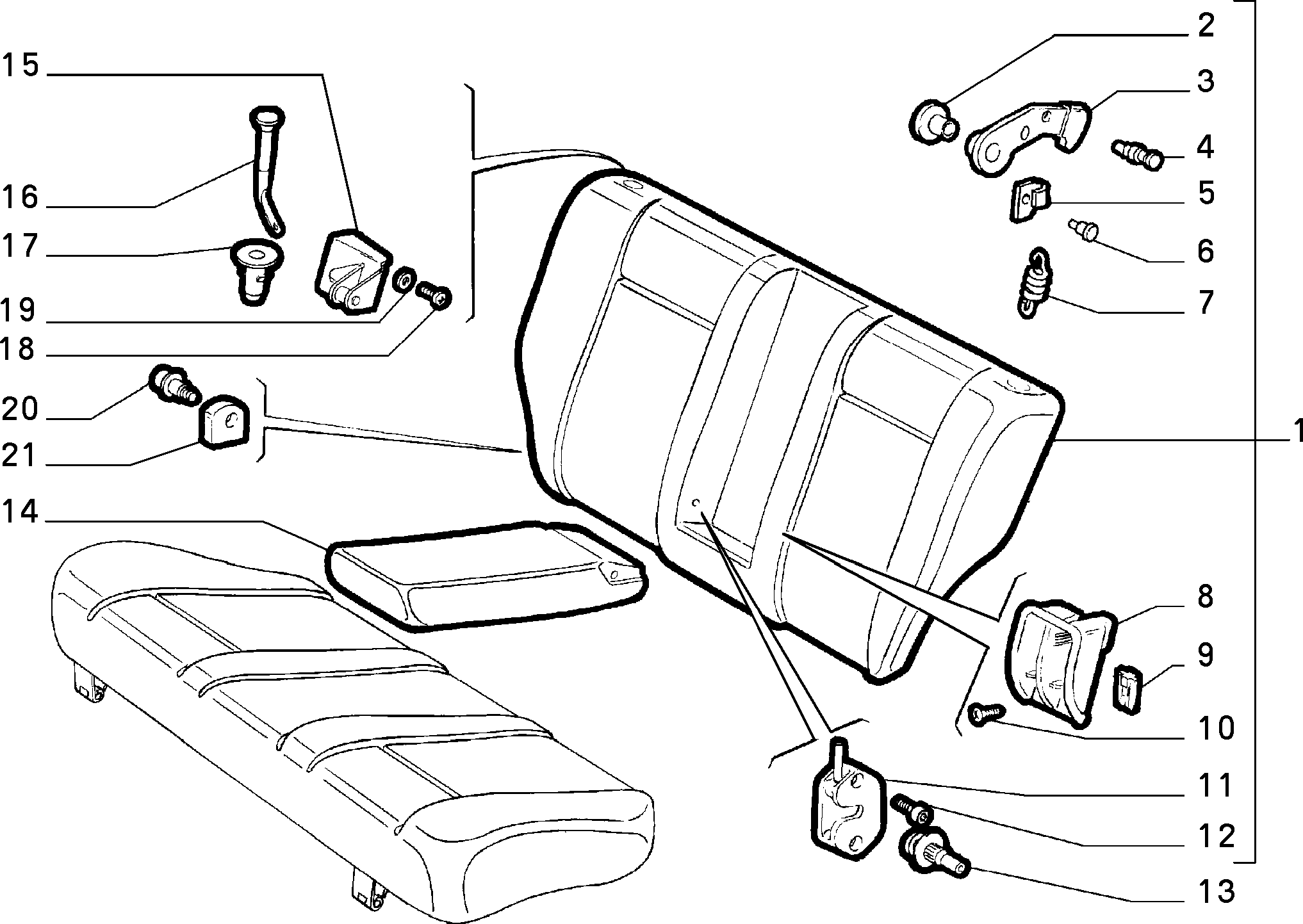 70613/01 REAR SEAT