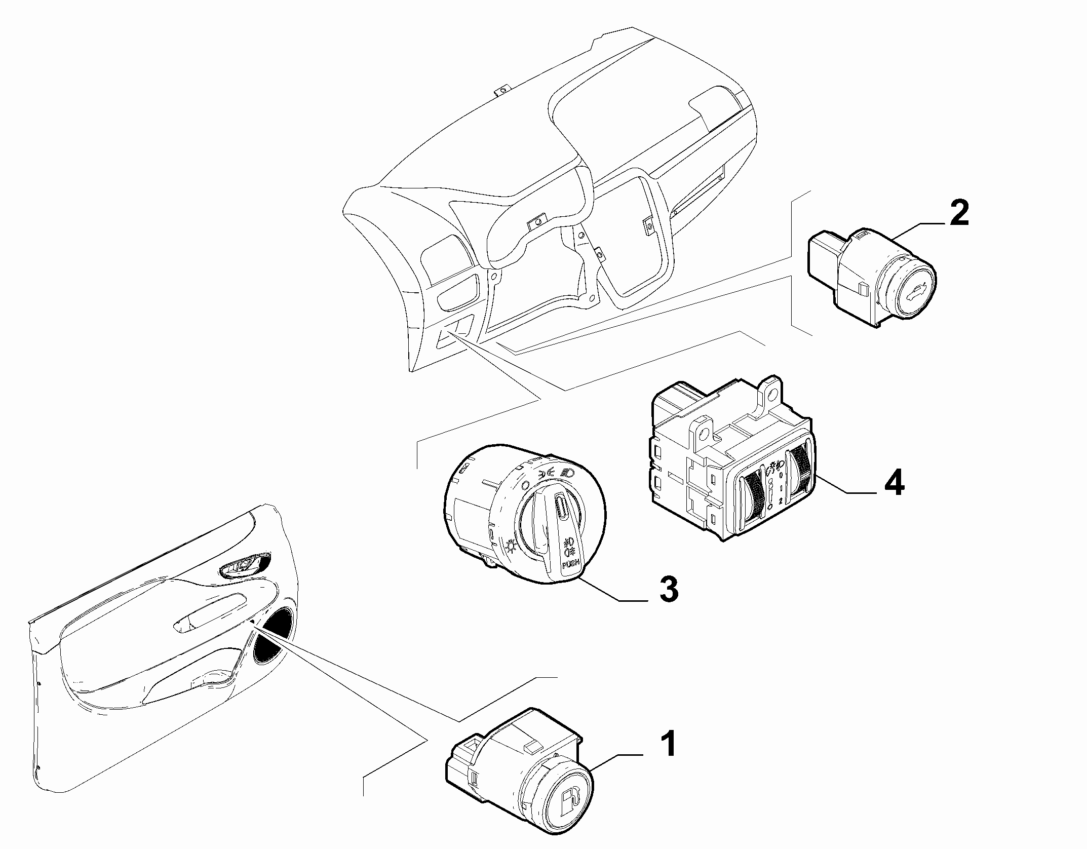 55503-020 DASHBOARD SWITCH