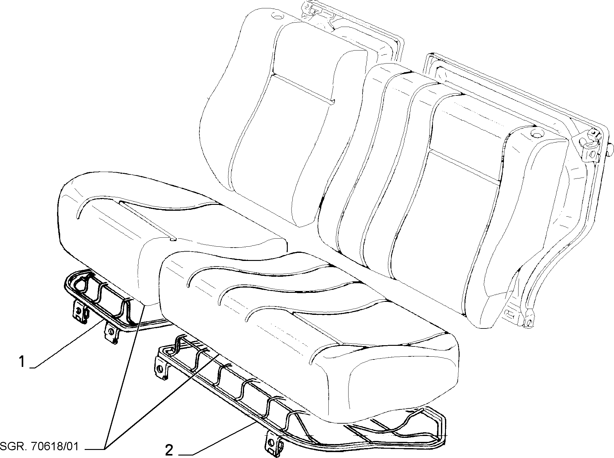 70613/02 REAR SEAT