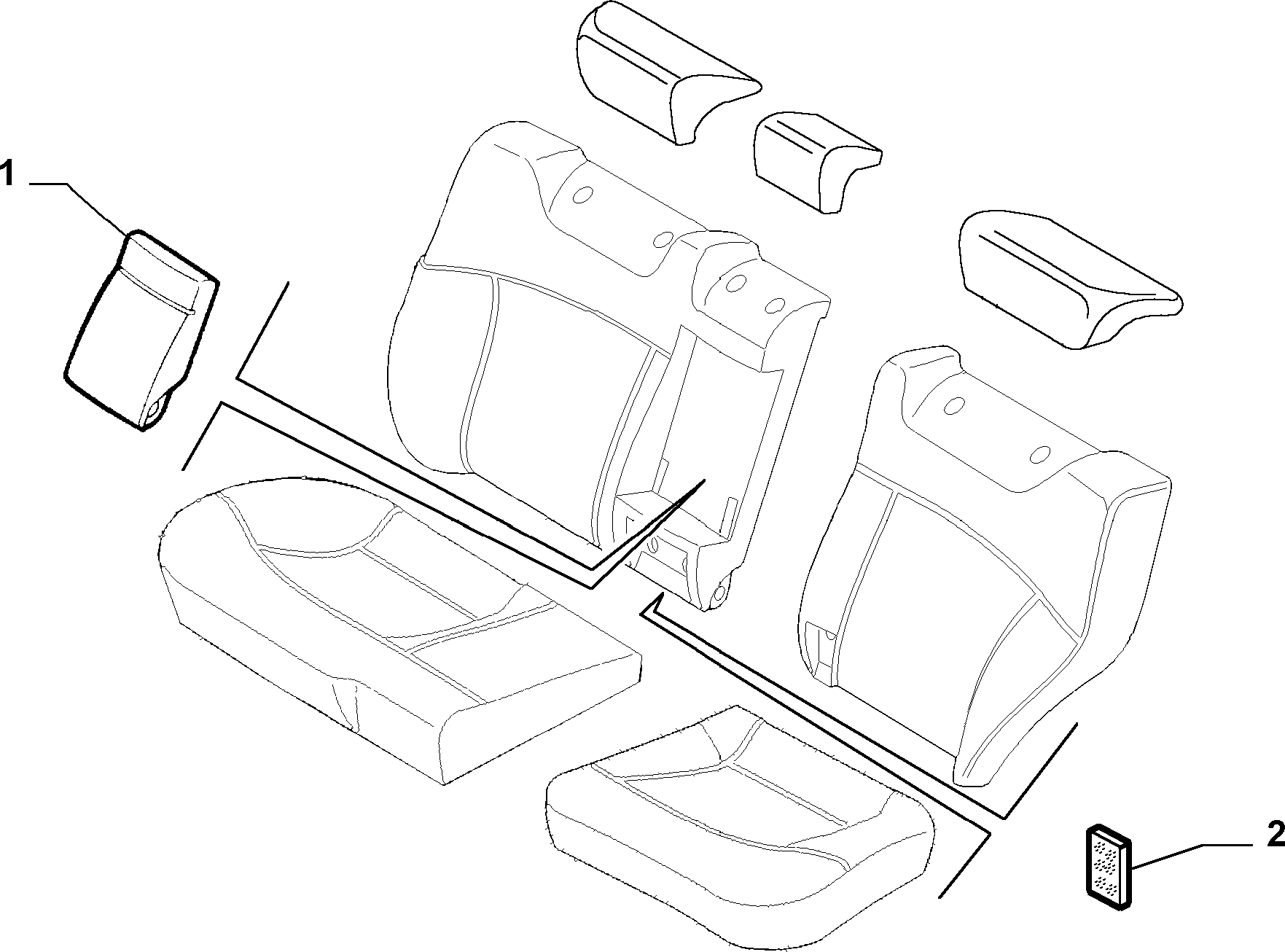 70615/03 REAR SEAT LINING