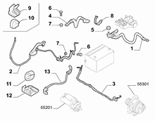55300-040 BATTERY HARNESS