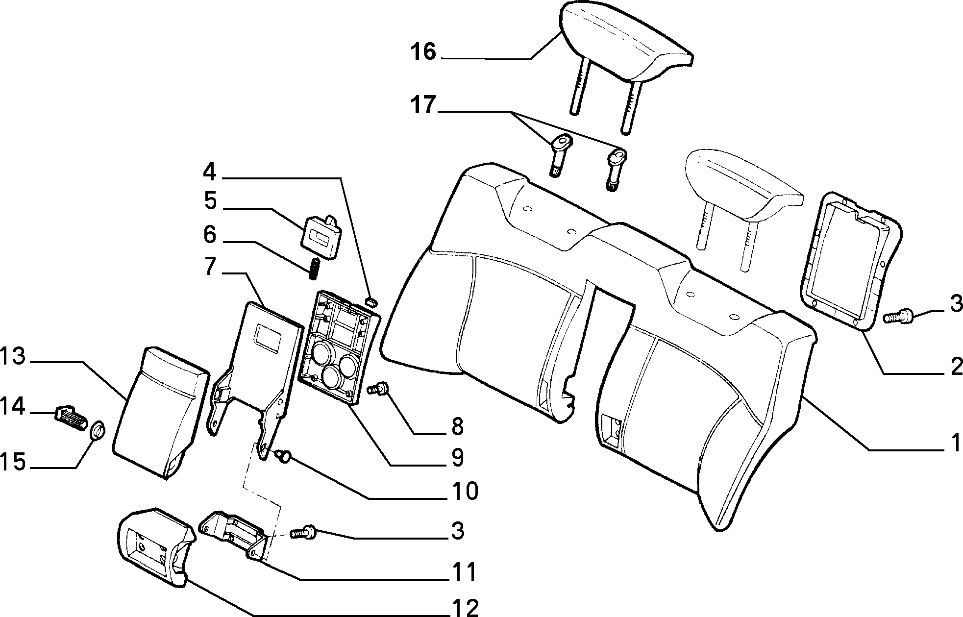 70613/00 REAR SEAT