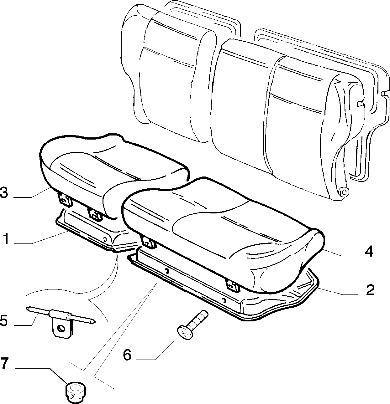 70613/01 REAR SEAT