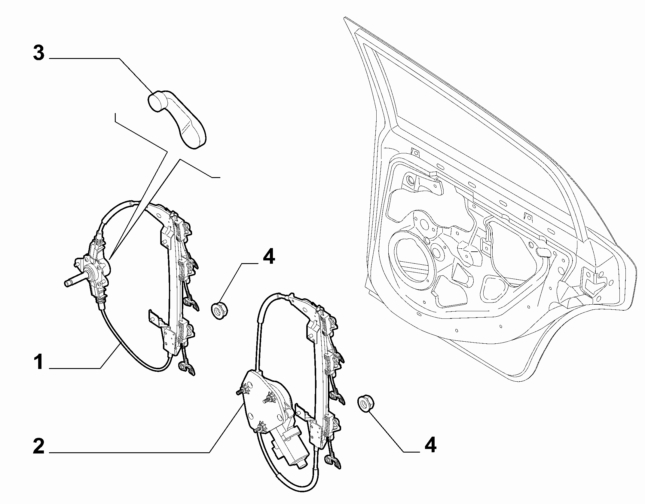 70136-040 REAR DOOR WINDOW
